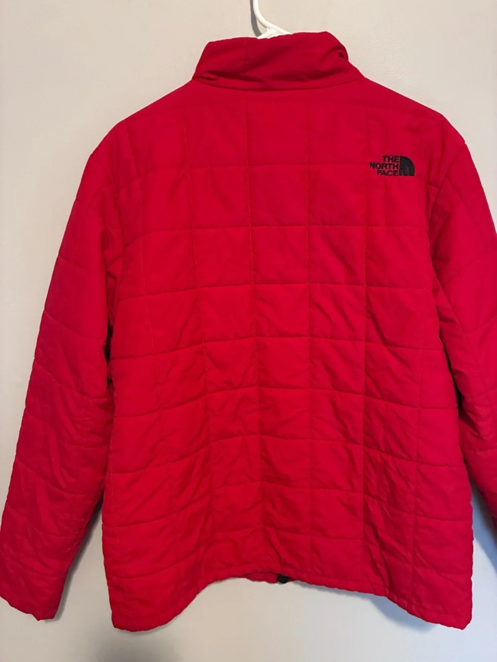 The North Face Men’s Large Red Quilted Insulated Full Zip Jacket Outdoor Hiking